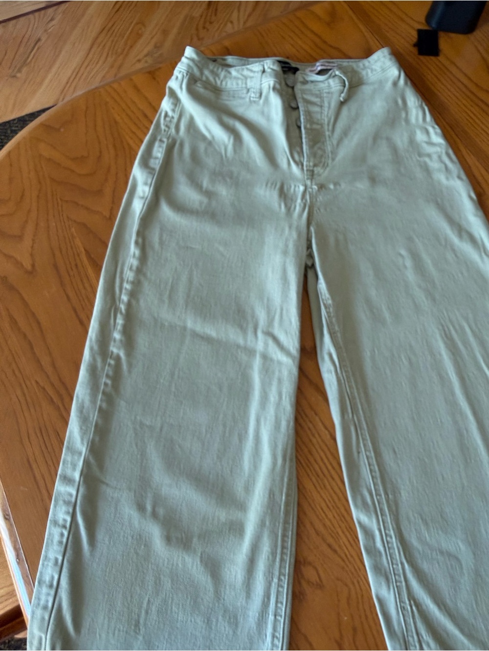 BCBG  Light Sage Wide-Leg Jeans